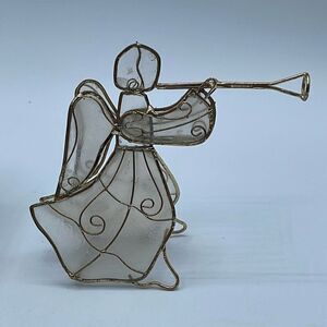 Vintage Capiz shell Angel table top ornament.